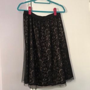 Express Black sheer Blush skirt